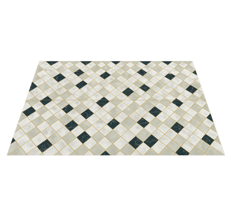 乙烯基地毯客厅 水泥砖灰色调 - TenStickers