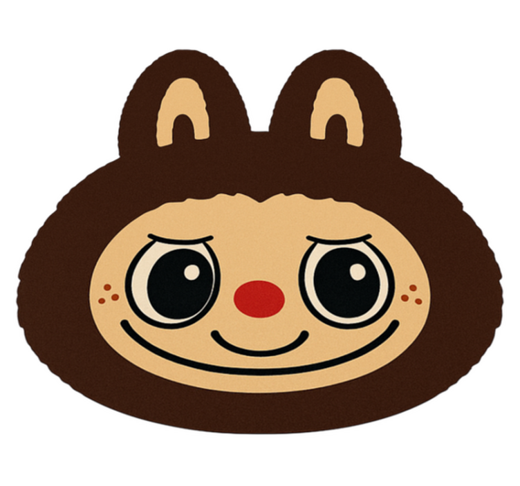 乙烯基地毯 棕色拉布布设计 - TenStickers