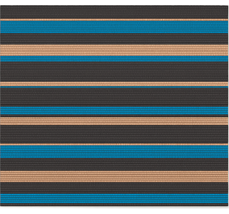 乙烯基厨房地毯 深色调编织效果 - TenStickers
