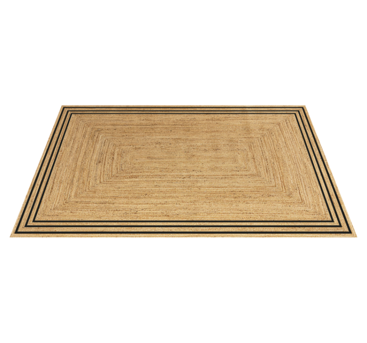 乙烯基厨房地毯自然黄麻质感 - TenStickers