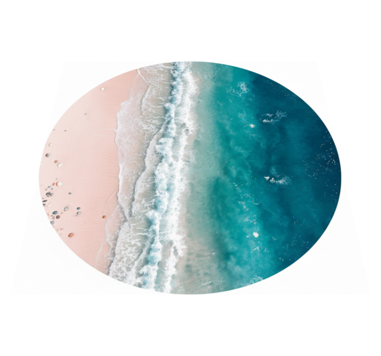 乙烯基地毯客厅沙滩循环款式 - TenStickers