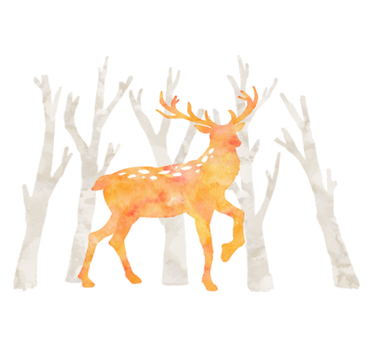 乙烯基地毯动物鹿冬季风格 - TenStickers