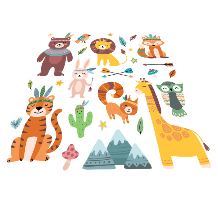 乙烯基地毯动物婴儿野生动物 - TenStickers