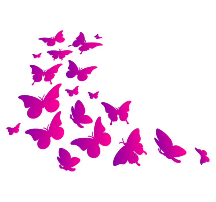 乙烯基地毯动物窗边蝴蝶 - TenStickers