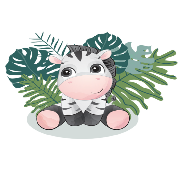 乙烯基地毯动物非洲野生斑马 - TenStickers