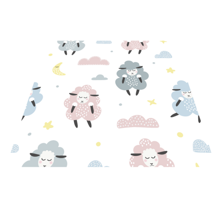 乙烯基地毯动物适合儿童的羊毛图案 - TenStickers