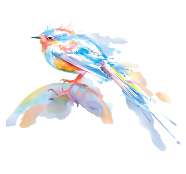 乙烯基地毯动物鸟类飞溅 - TenStickers