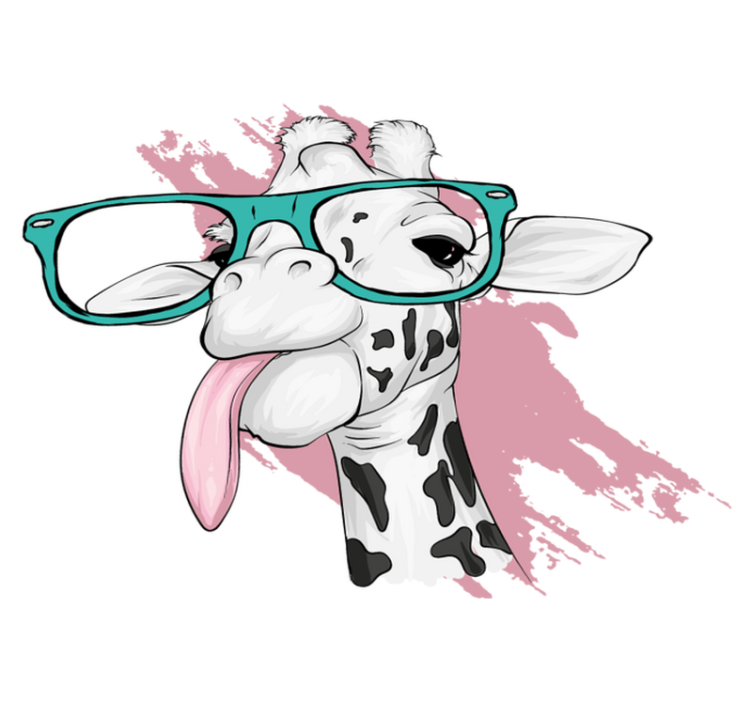 乙烯基地毯动物长颈鹿飞溅 - TenStickers