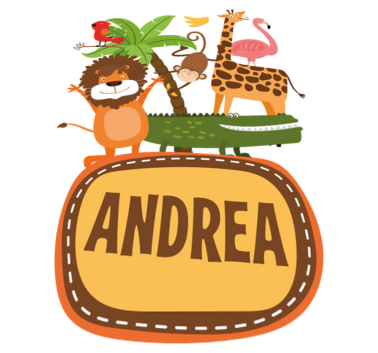 乙烯基地毯动物丛林树木动物及名称 - TenStickers