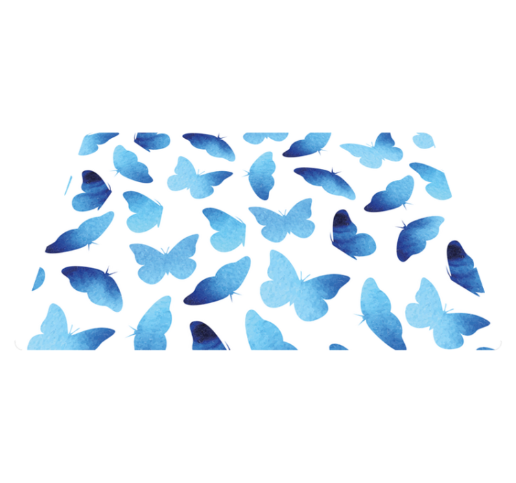 乙烯基地毯动物与彩绘蝴蝶 - TenStickers