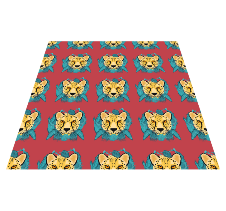 乙烯基地毯动物东方风格豹纹图案 - TenStickers