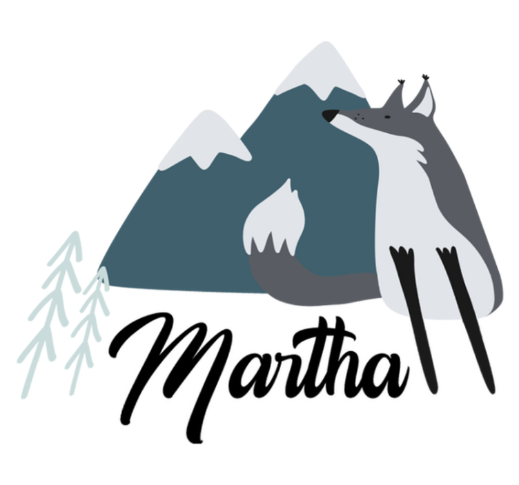 乙烯基地毯动物北欧雪狐定制款 - TenStickers