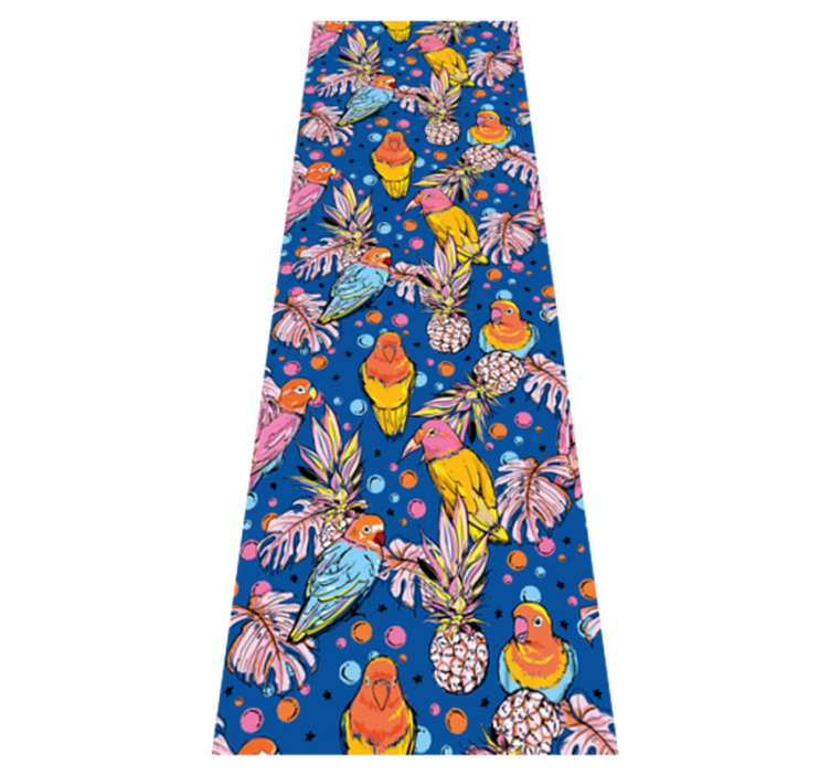 乙烯基地毯动物色彩斑斓的羽毛 - TenStickers