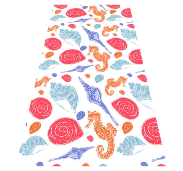 乙烯基地毯动物与海底瓷砖相结合 - TenStickers