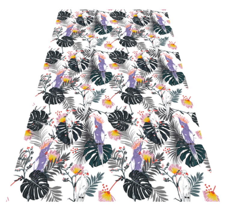 乙烯基地毯动物红紫色鹦鹉 - TenStickers