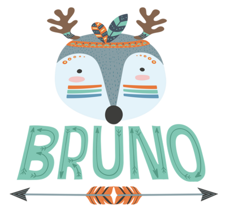 乙烯基地毯动物北欧鹿带名字 - TenStickers