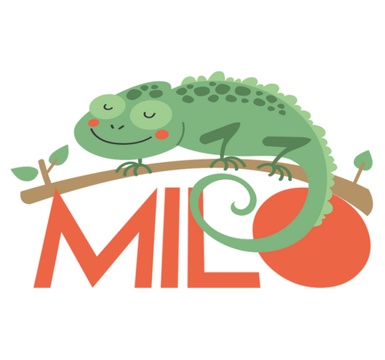 乙烯基地毯动物命名变色龙 - TenStickers