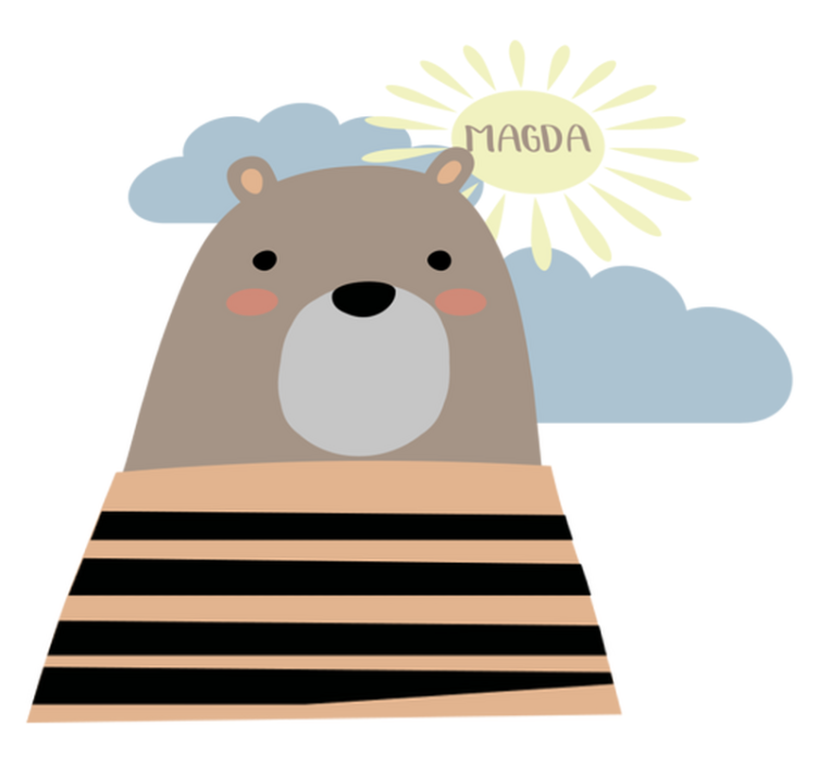 乙烯基地毯动物可定制棕熊 - TenStickers