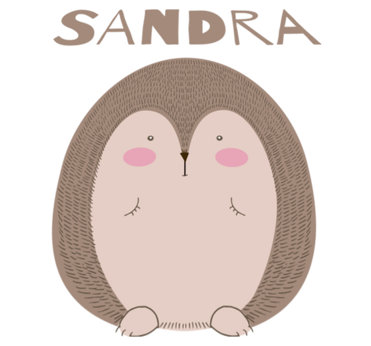 乙烯基地毯动物可爱刺猬角色 - TenStickers