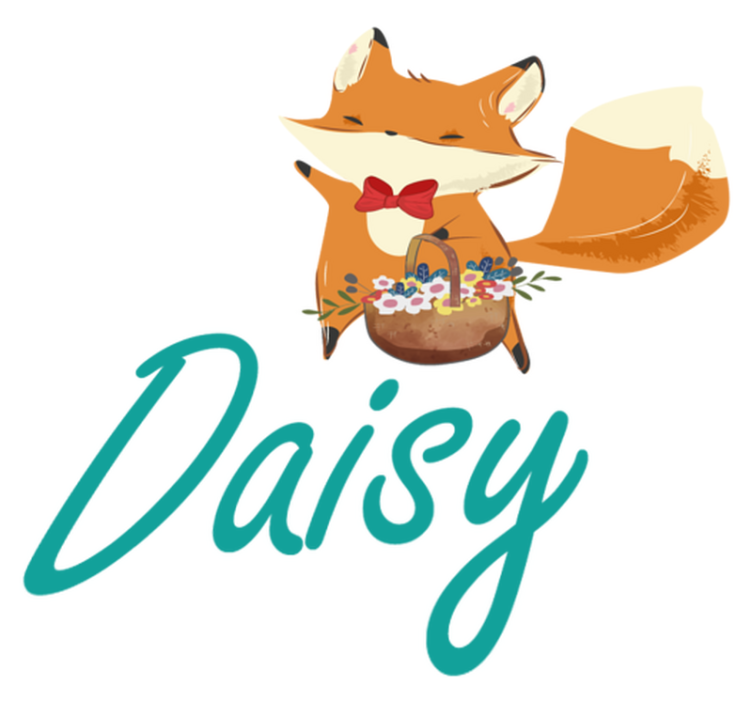 乙烯基地毯动物活泼狐狸角色 - TenStickers