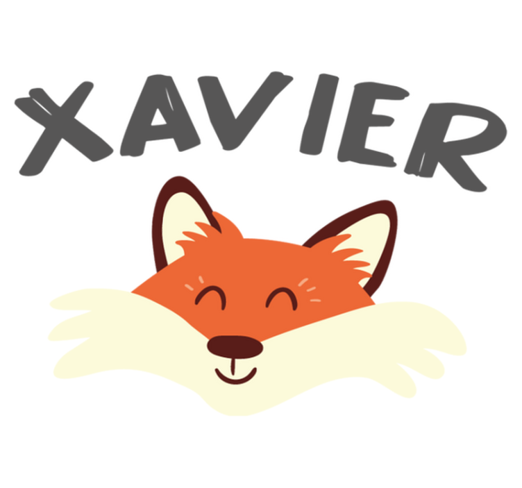 乙烯基地毯动物顽皮狐狸头 - TenStickers