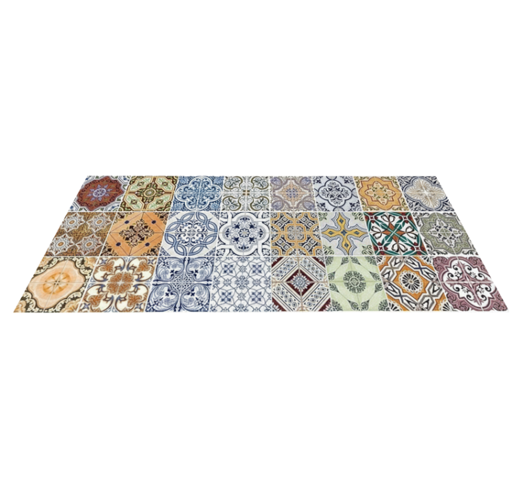 乙烯基厨房地毯，独特地中海风格 - TenStickers