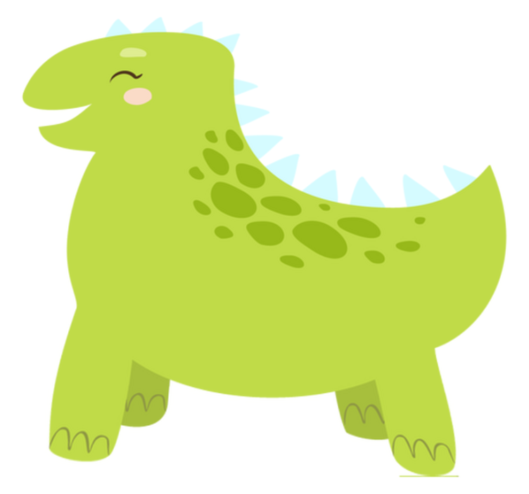 乙烯基地毯动物快乐恐龙角色 - TenStickers