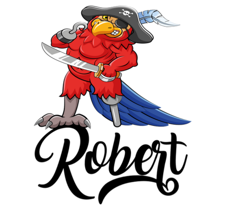 乙烯基地毯动物海盗鹦鹉雕像 - TenStickers