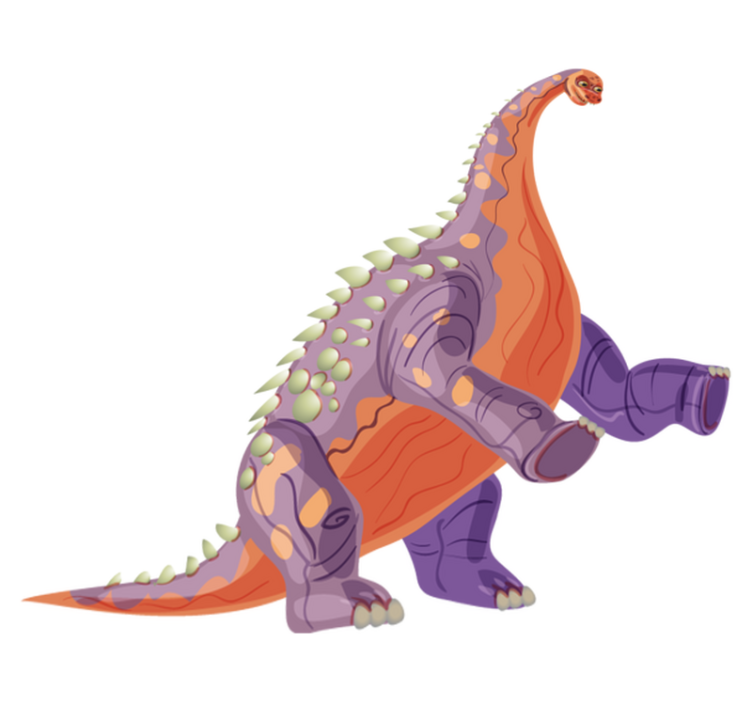 乙烯基地毯动物 彩色恐龙角色 - TenStickers