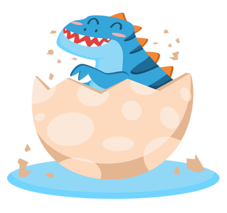 乙烯基地毯动物快乐的小恐龙 - TenStickers