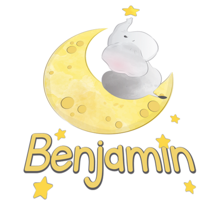 乙烯基地毯动物月亮与星星命名版 - TenStickers