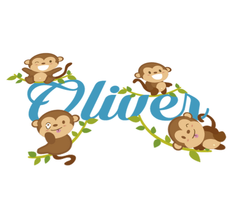 乙烯基地毯动物儿童猴子图案地垫 - TenStickers