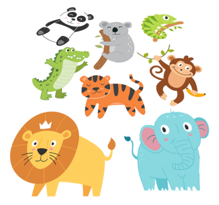 乙烯基地毯动物手绘秋季动物 - TenStickers