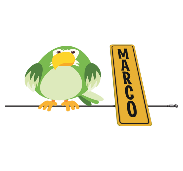 乙烯基地毯动物野生动物鹦鹉带名字 - TenStickers