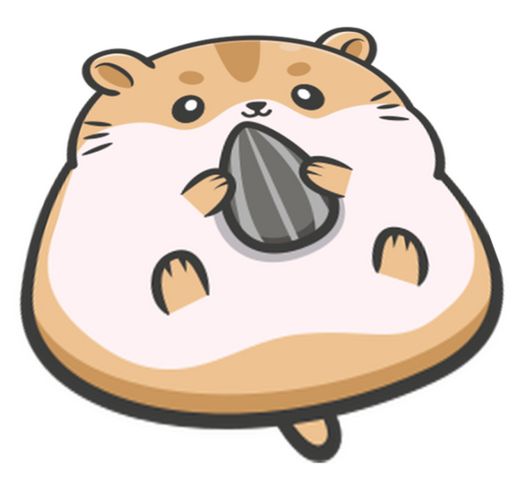 乙烯基地毯动物可爱仓鼠图案 - TenStickers