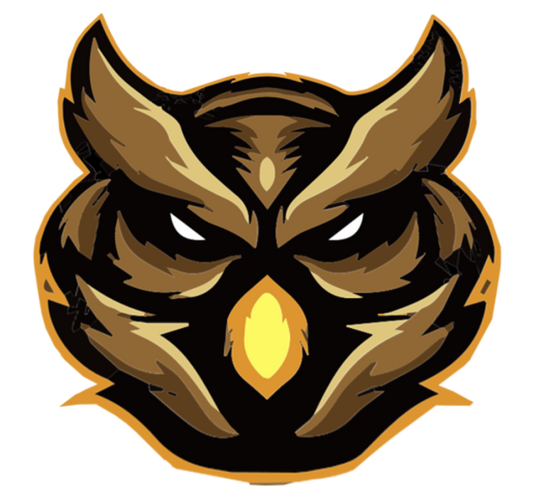 乙烯基地毯动物凶猛猫头鹰图案 - TenStickers