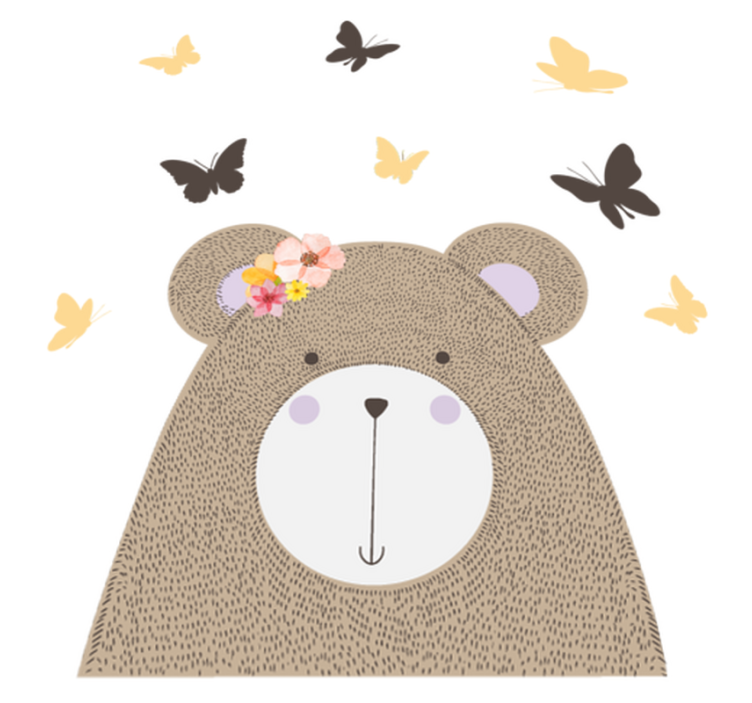 乙烯基地毯动物可爱熊图案 - TenStickers