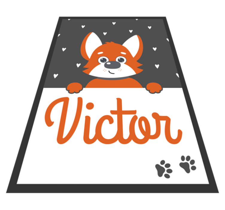 乙烯基地毯动物儿童狗狗名字海报 - TenStickers