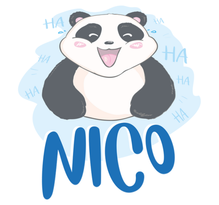 乙烯基地毯动物宝宝熊猫惊喜命名 - TenStickers