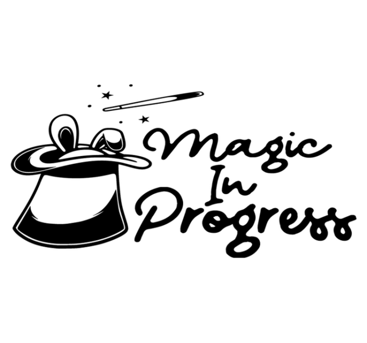 乙烯基地毯动物魔法兔子与彩虹 - TenStickers