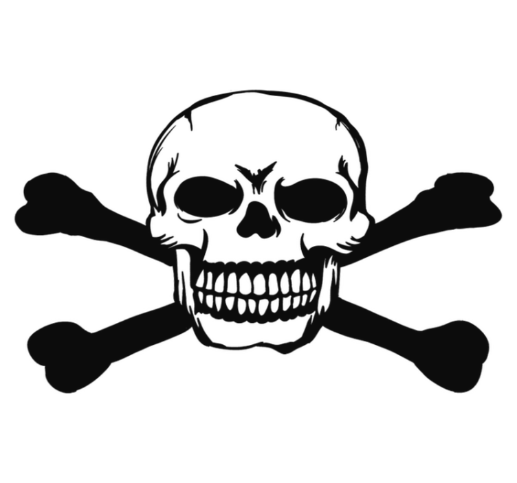 乙烯基地毯万圣节车用骷髅装饰 - TenStickers