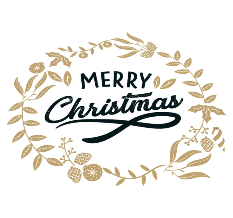 乙烯基地毯圣诞花卉刺绣圣诞 - TenStickers