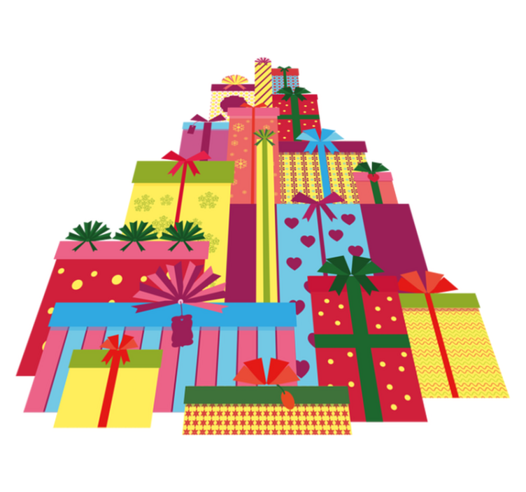 乙烯基地毯圣诞大堆礼盒 - TenStickers