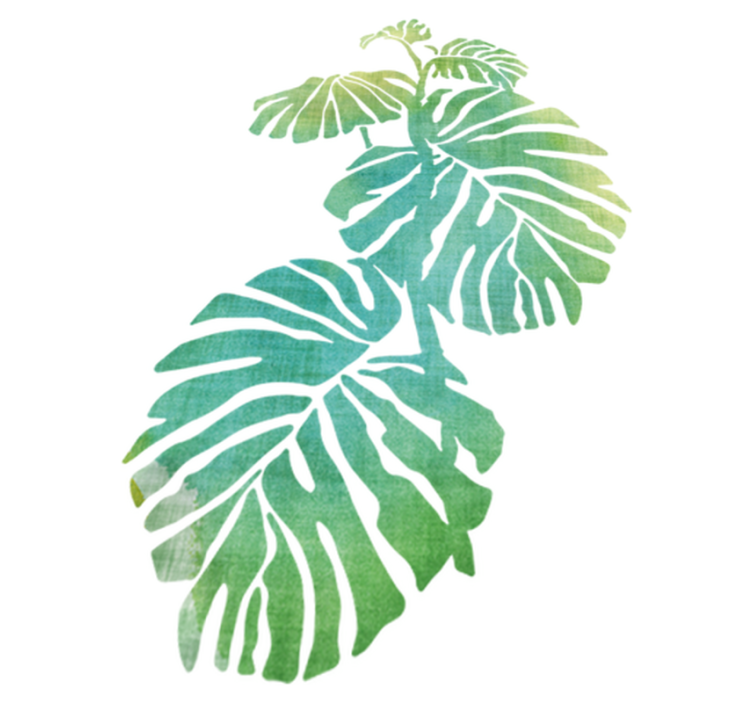 乙烯基花草地毯水彩亚当肋条纹 - TenStickers