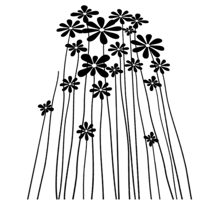 乙烯基花草地毯大黑花 - TenStickers