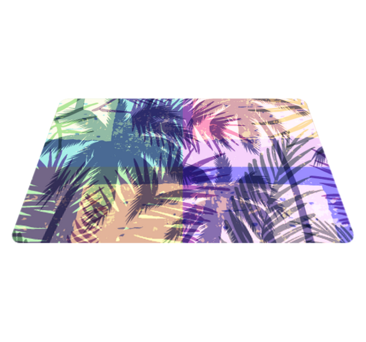 乙烯基花草地毯复古棕榈图案 - TenStickers