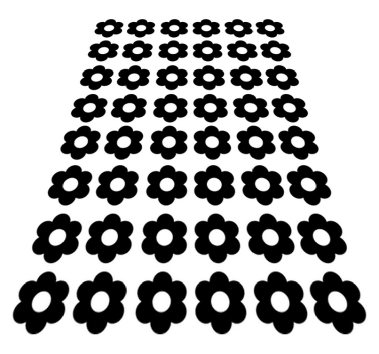 乙烯基花草地毯 花卉图案贴纸薄膜 - TenStickers