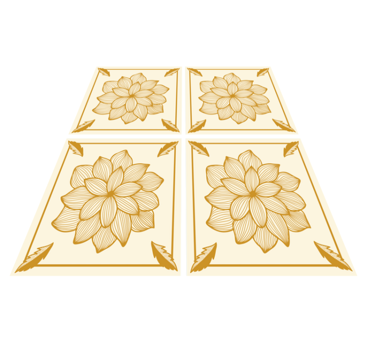 乙烯基花草地毯花卉巴达佩斯瓷砖 - TenStickers