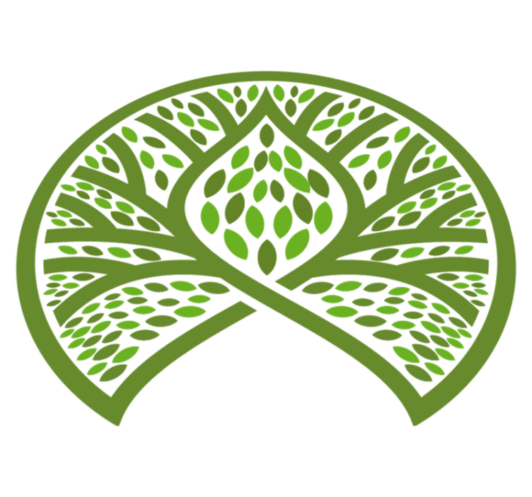 乙烯基花草地毯绿意自然徽章 - TenStickers