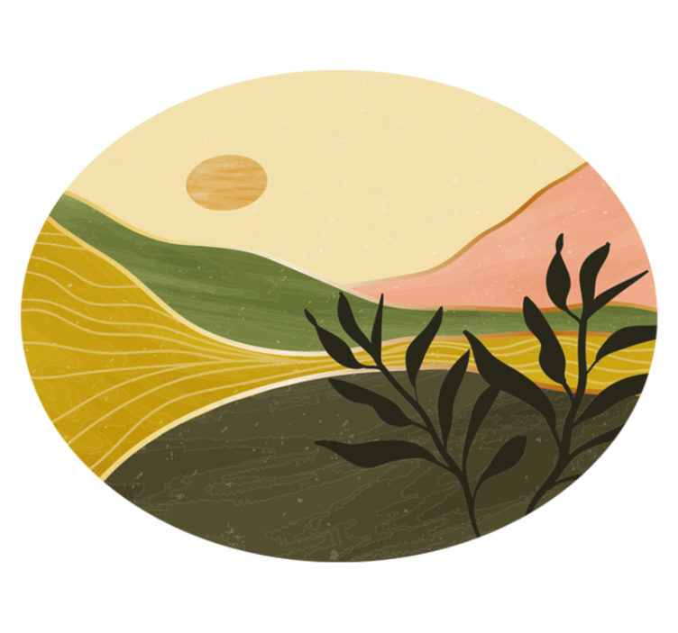 乙烯基花草地毯宁静自然风景 - TenStickers